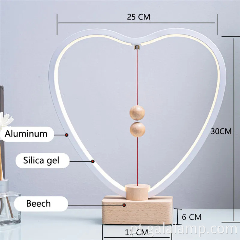 Luz noturna flutuante moderna para ambiente elegante doméstico